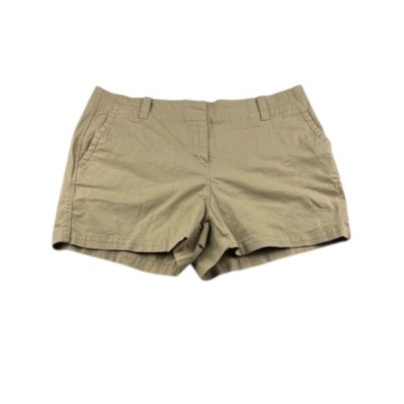 Vineyard Vines Shorts Khaki High Rise Cotton Blend Women's Size 16 - Picture 1 of 8